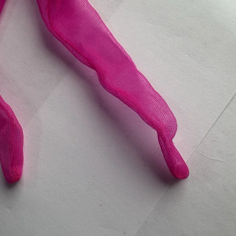 Vintage Barbie Pink Magenta Sheer Pantyhose Tights
